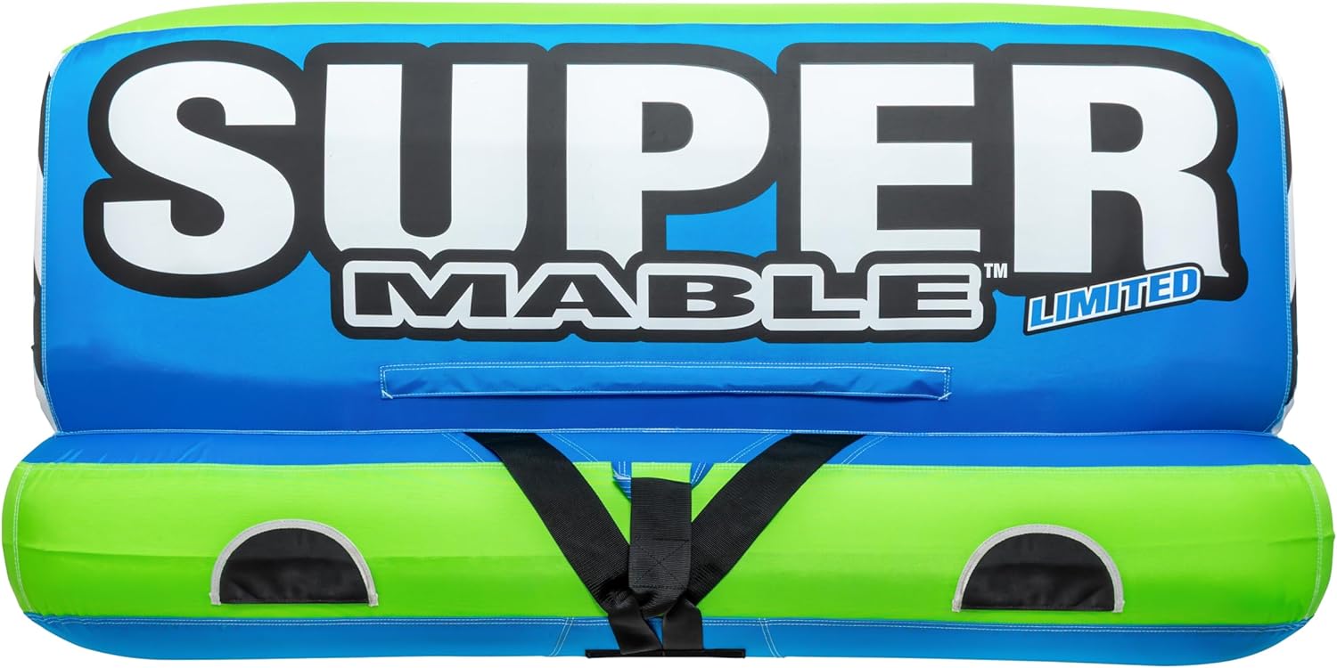 Airhead Mable Inflatable Towable Tube, 1-4 Rider Models, Dual Tow Points, Full Nylon Cover, EVA Foam Pads, Patented Speed Valve, Boat Tubes and Towables