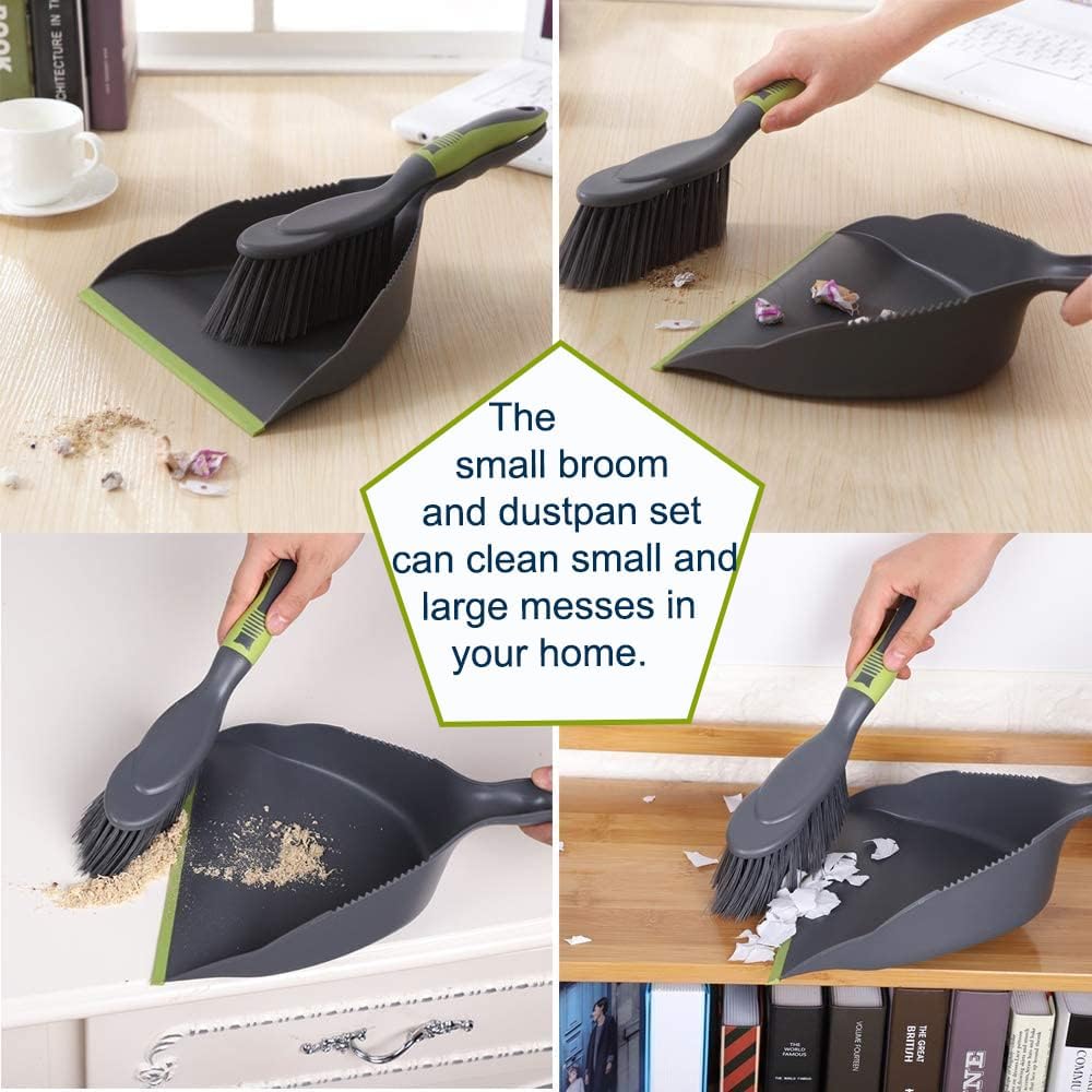 Dust pan Broom - Dust Pans with Brush,Hand Broom and Dustpan Set,Dustpan and Brush Set,Handheld Dustpan are Used to Clean Kitchens, Floors, Tables, Animal Cages.