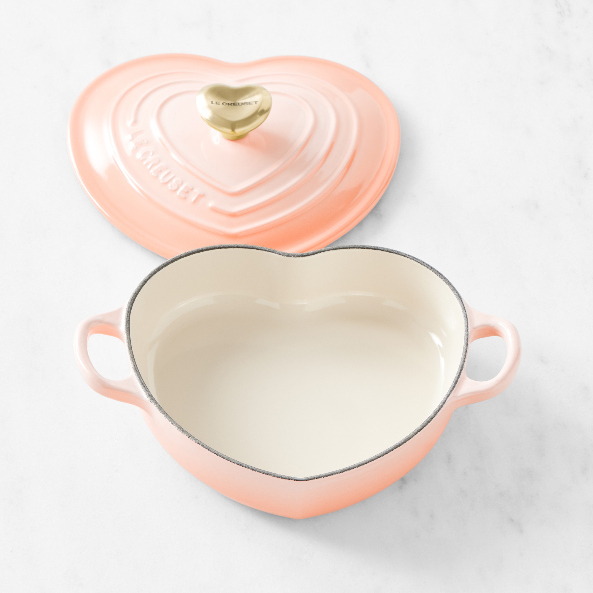 Le Creuset Enameled Cast Iron Shallow Heart Oven, 1 1/4-Qt.