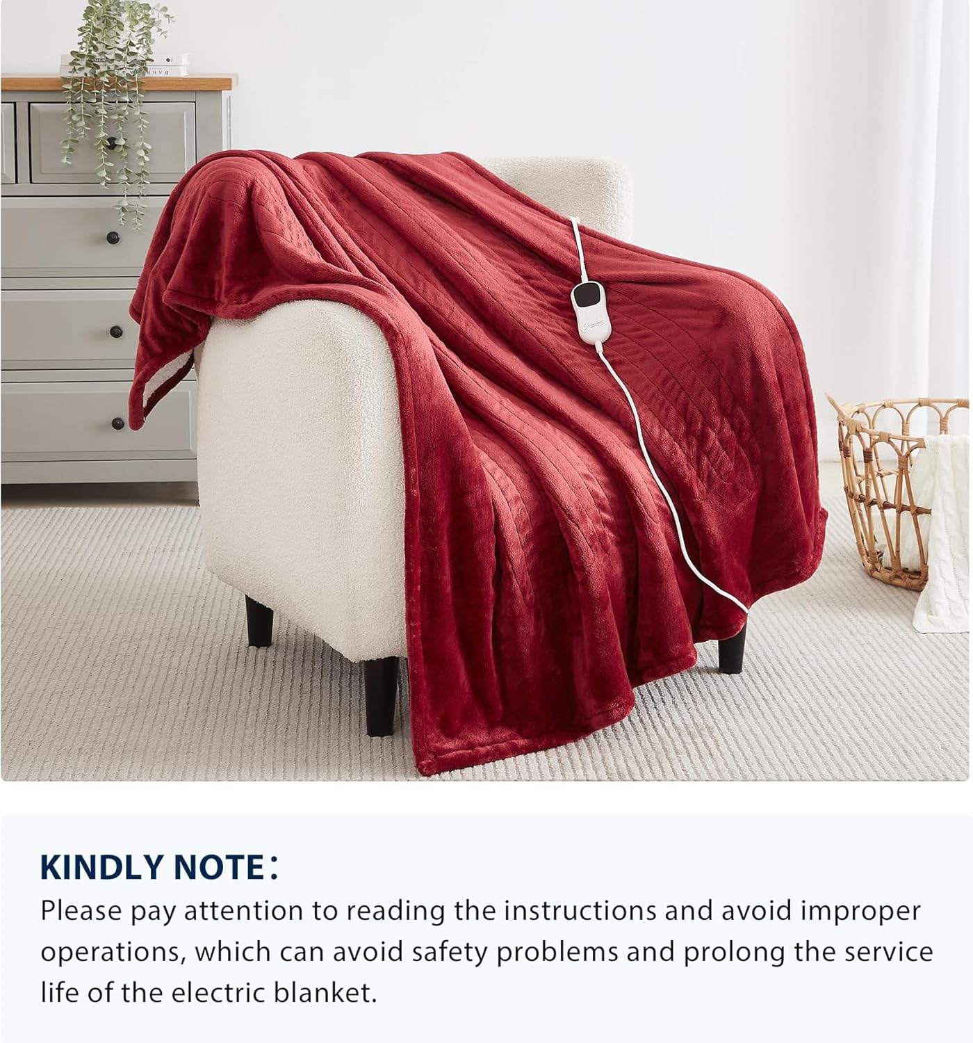 Homemate Heated Blanket Electric Throw - 50