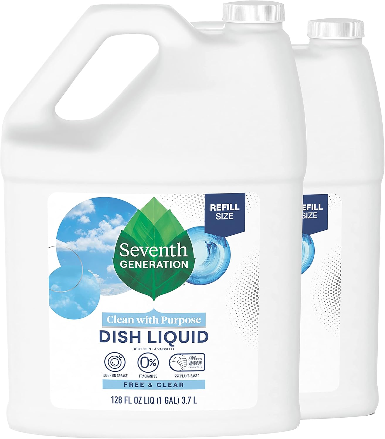 Seventh Generation Dish Liquid Soap Free & Clear liquid soap Pack of 6 Dishwashing Soap Dish Soap for sensitive skin 19 oz