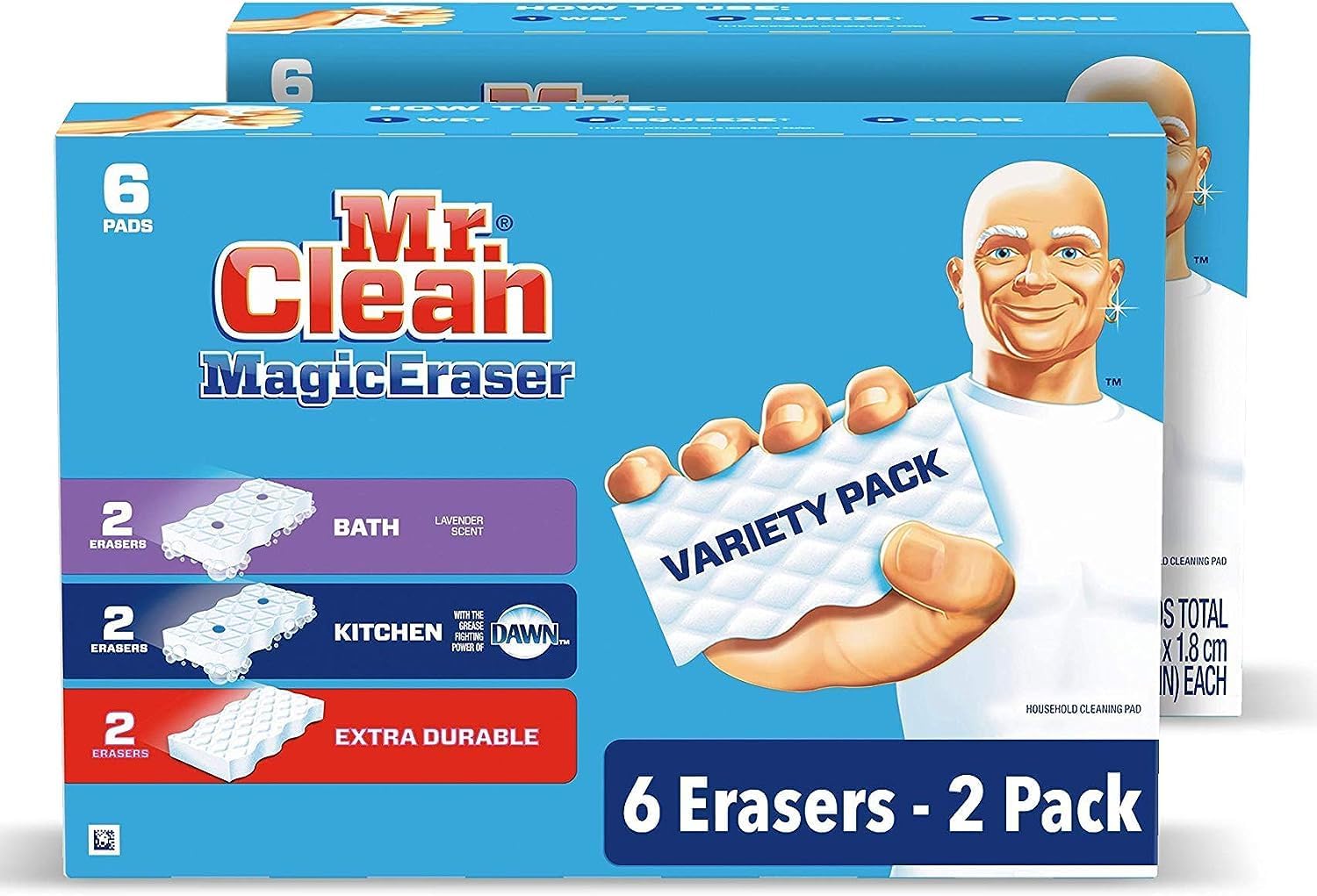 Mr. Clean Magic Eraser Extra Durable, Cleaning Pads with Durafoam, 4 count
