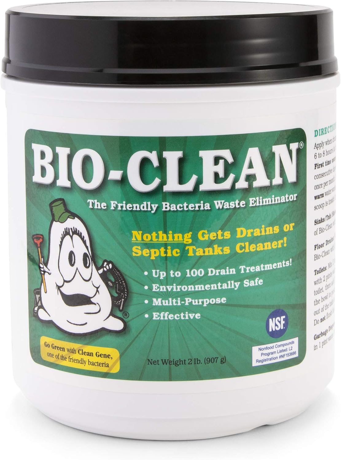 Drain Septic 2# Can Cleans Drains- Septic Tanks - Grease Traps All Natural and 100% Guaranteed No Caustic Chemicals! Removes fats oil and grease, completely cleans your system.
