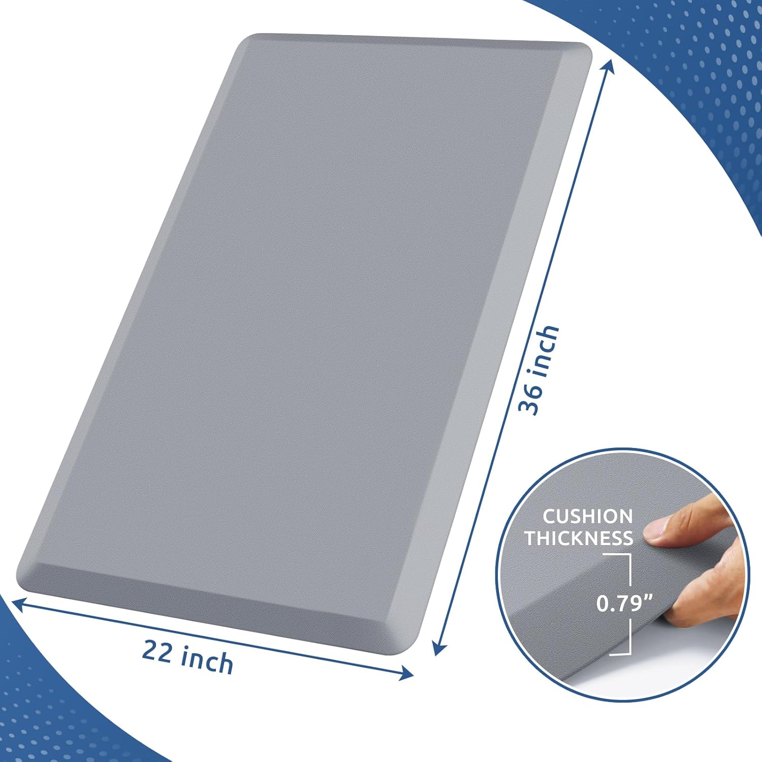 KitchenClouds Kitchen Mat Cushioned Anti Fatigue Rug 17.3