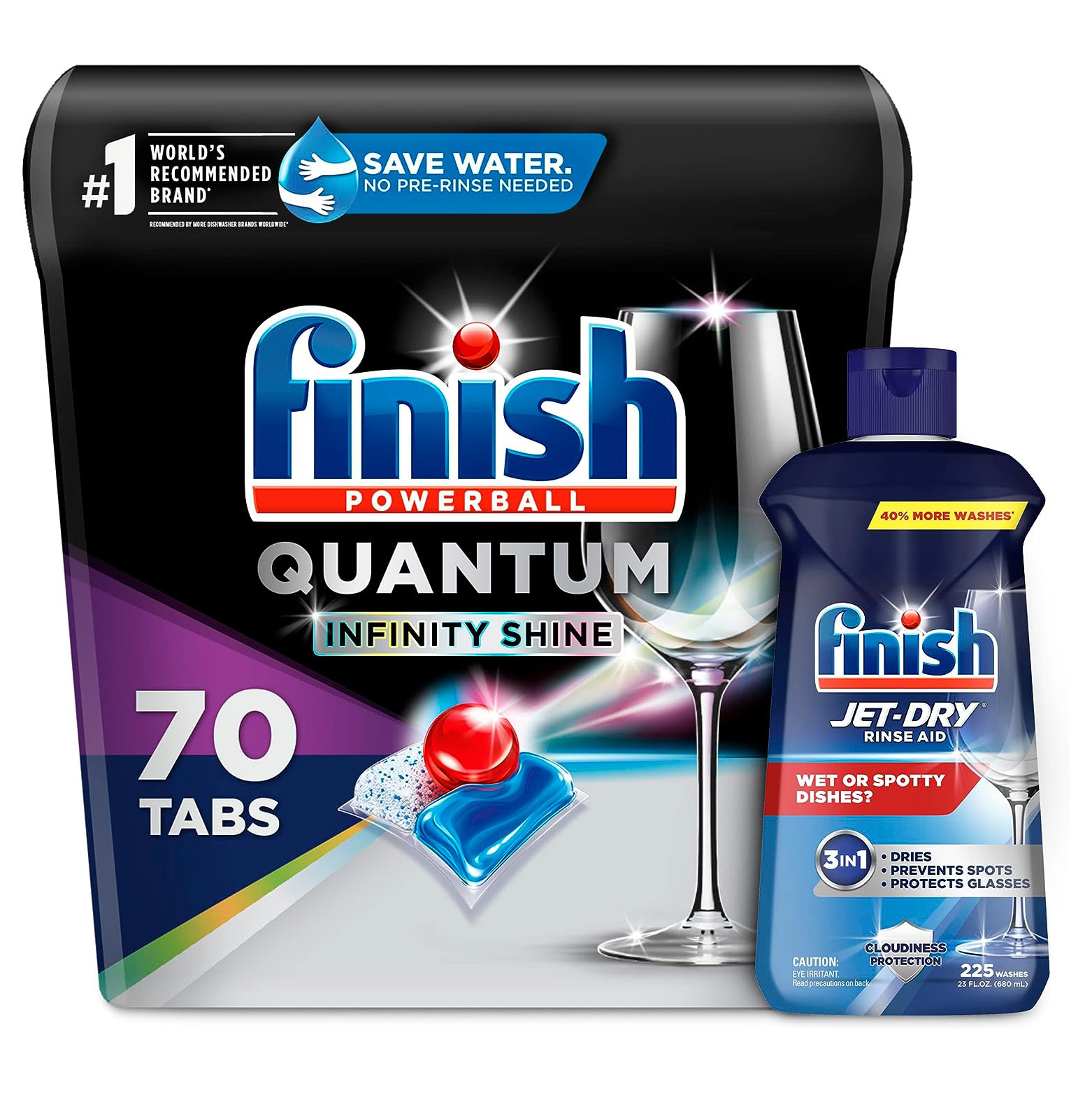 Finish Jet-Dry Rinse Aid, Dishwasher Rinse and Drying Agent, 23 fl oz, Packaging may vary