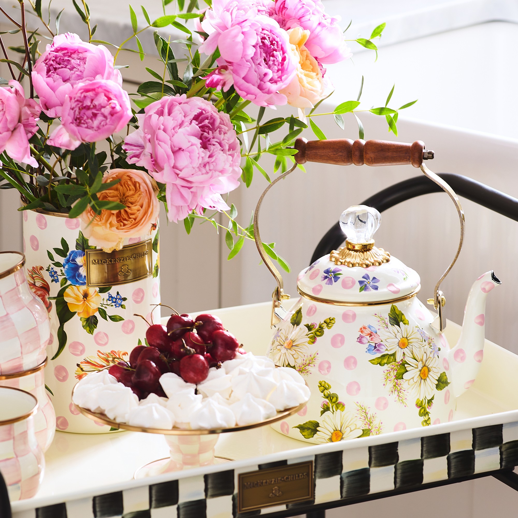 Mackenzie-Childs Wildflowers Enamel Utensil Holder