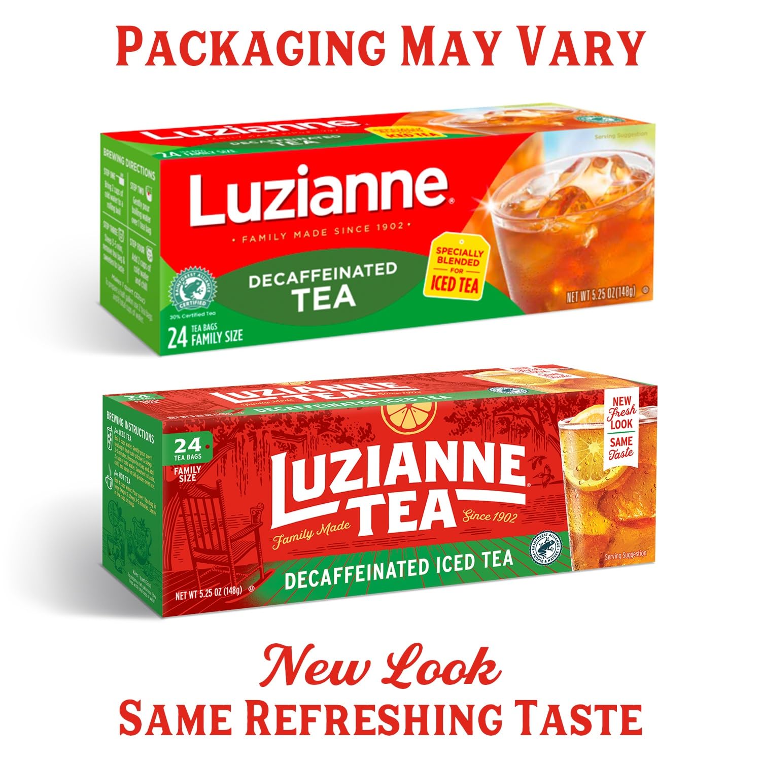 Luzianne Unsweetened Iced Tea Bags, Gallon Size, 24ct Box (Pack of 1)