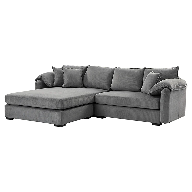 Aladino 2-Piece Upholstered Reversible Sectional Sofa with Storage