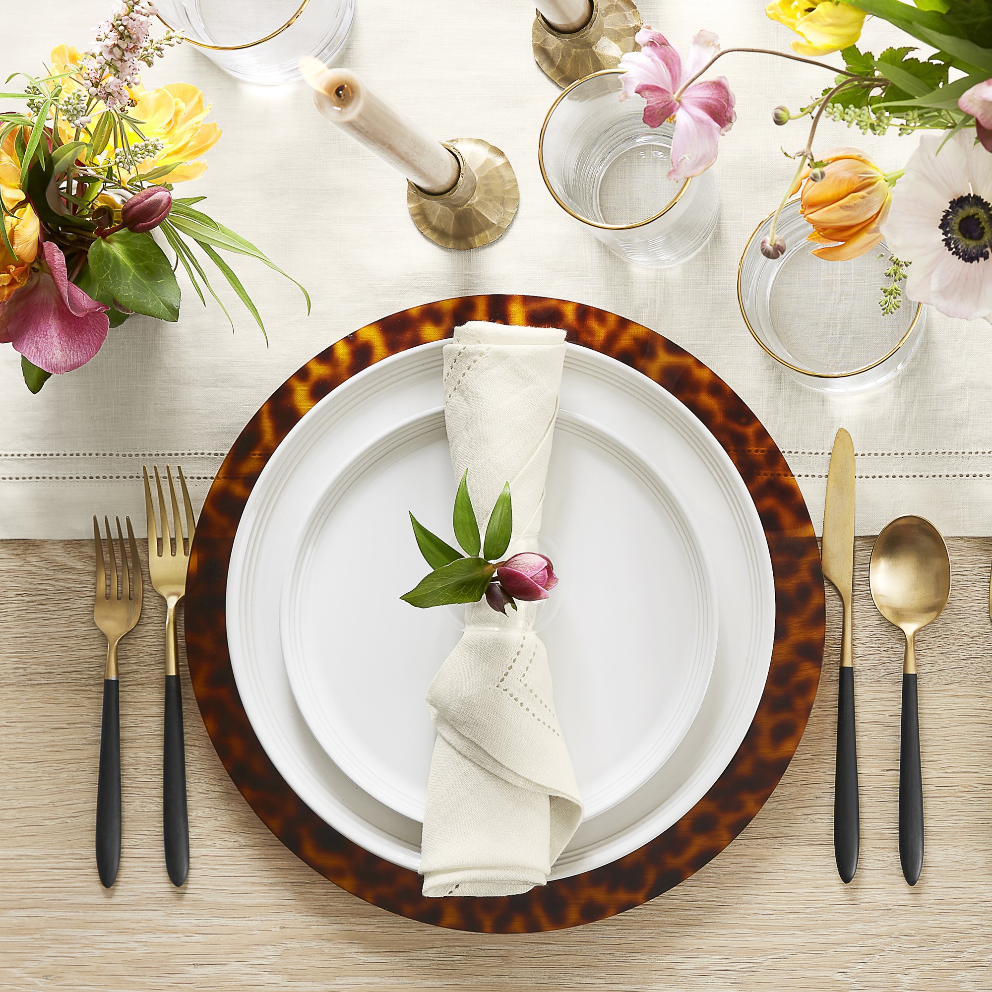 Linen Double Hemstitch Table Runner