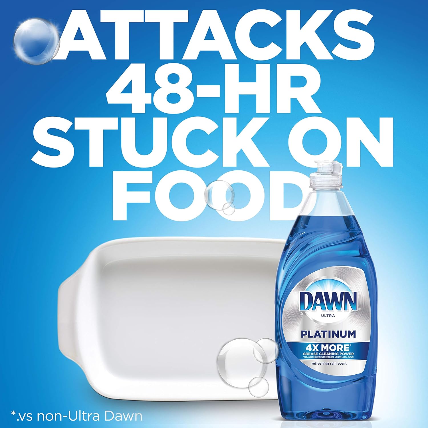 Dawn Platinum Dishwashing Liquid Dish Soap, Refreshing Rain Scent, 32.7 fl oz