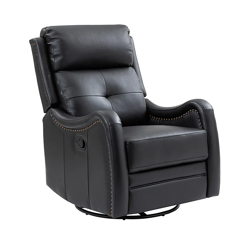 Amelia Genuine Leather Swivel Rocker Recliner