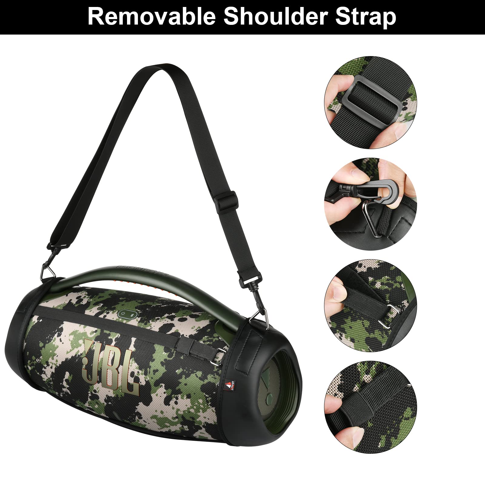 Travel Carrying Strap for JBL Boombox 3/Boombox 3 Wi-Fi Waterproof Portable Bluetooth Speaker