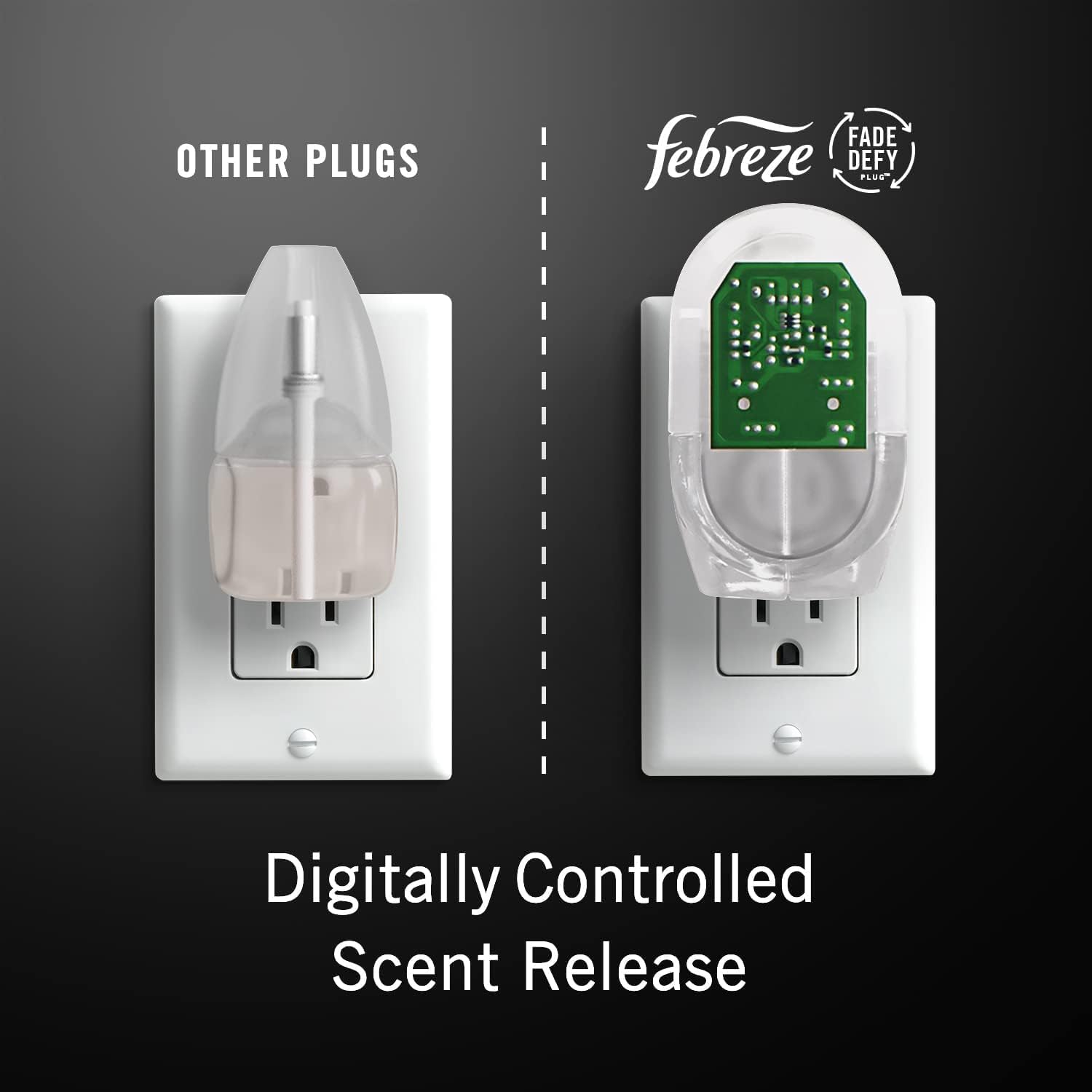 Febreze Unstopables Odor-Fighting Plug Air Freshener, Fresh, (3) .87 fl. oz. Oil Refills