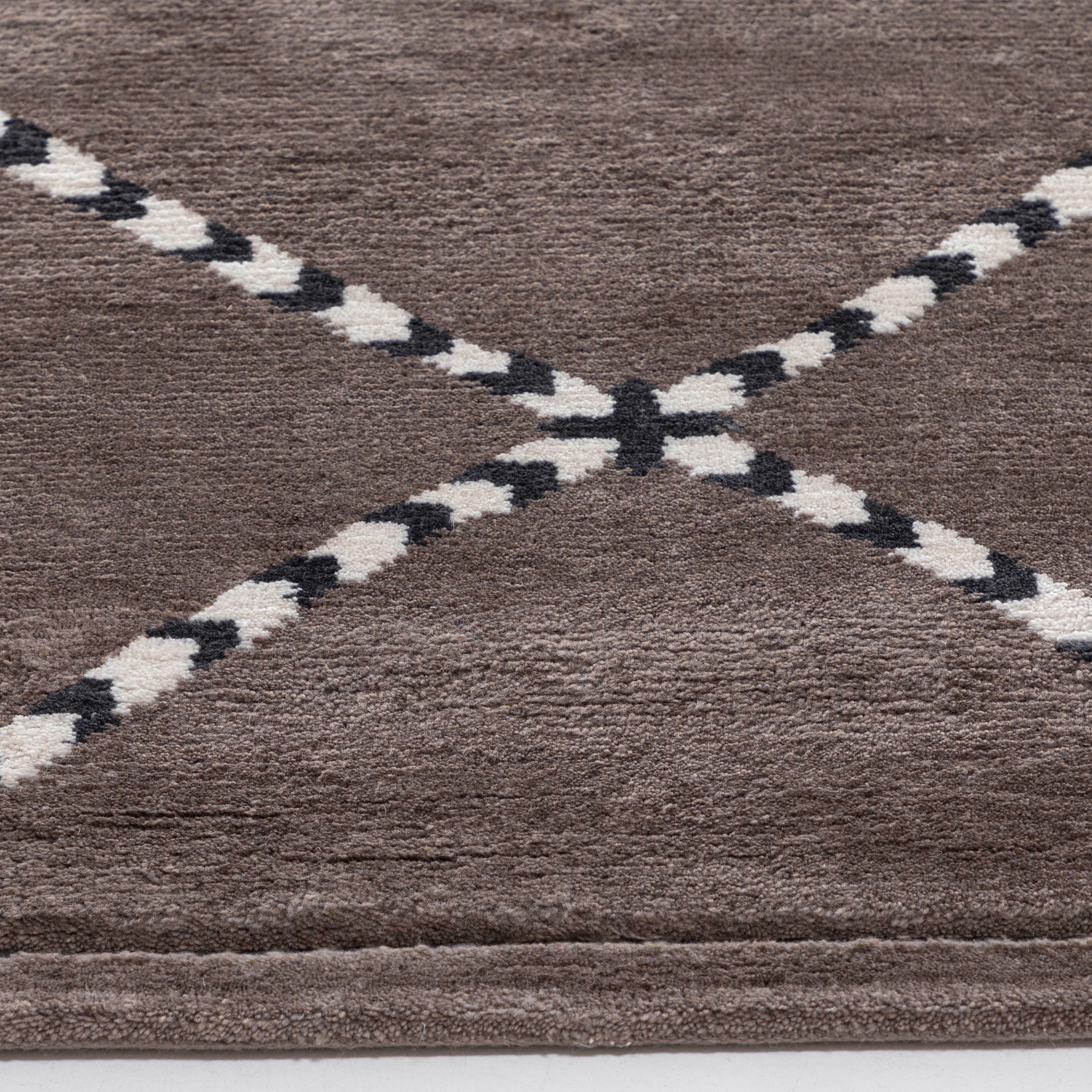 Moroccan Diamond Hand Knotted Rug