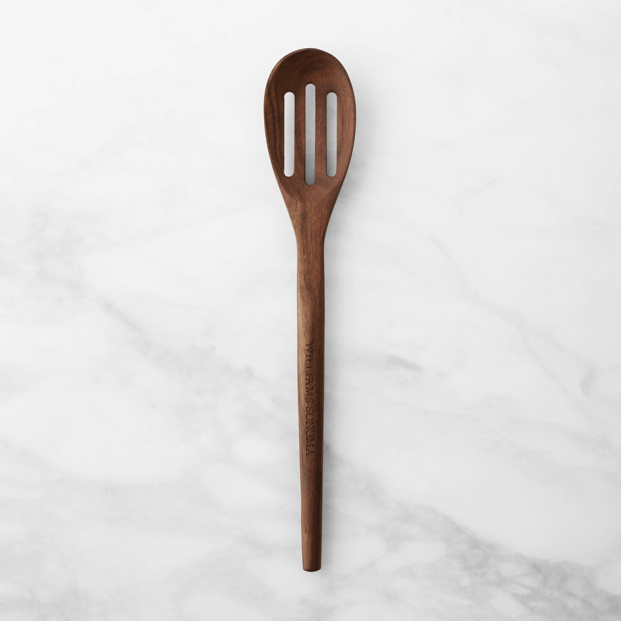 Williams Sonoma Wood Slotted Spoon, 12