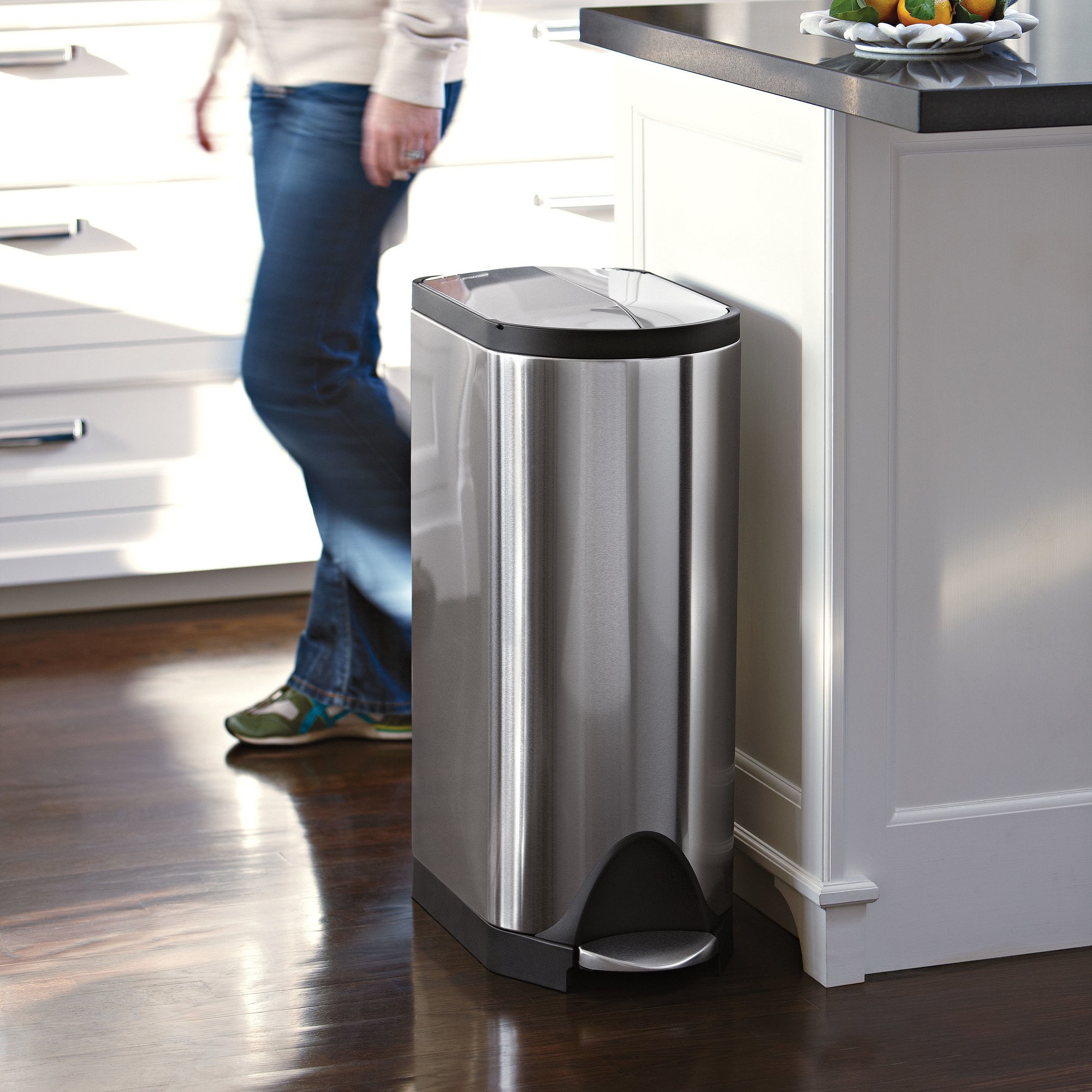 simplehuman™ 40-Liter Dual Compartment Butterfly Lid Kitchen Recycling Can