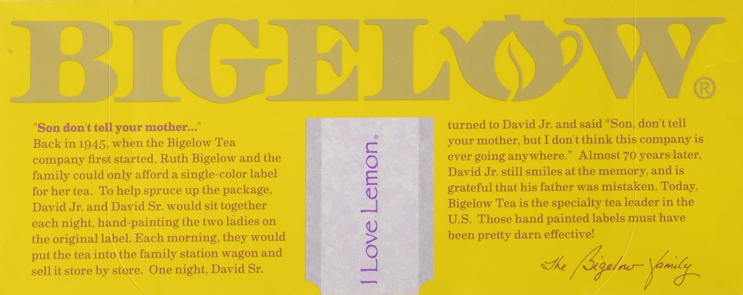 Bigelow Tea Lemon Ginger plus Probiotics Herbal Tea, Caffeine Free Tea with Lemon and Ginger, 18 Count Box (Pack of 6), 108 Total Tea Bags