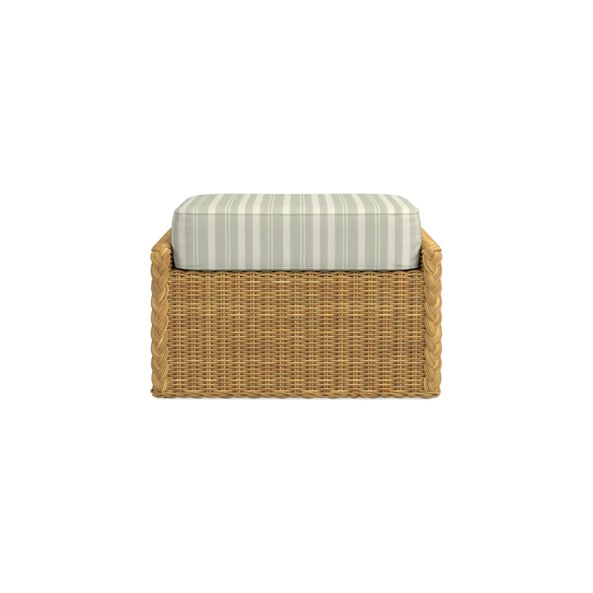 AERIN East Hampton Outdoor Coffee Table Ottoman Cushions