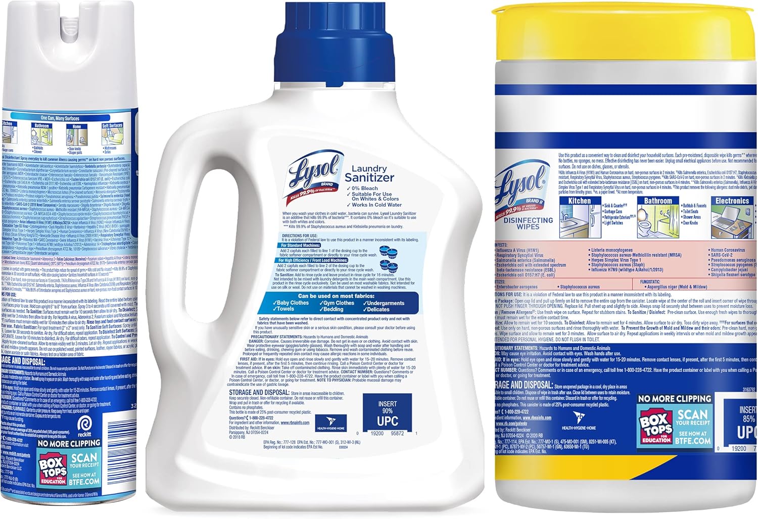 Lysol Disinfectant Spray, Household Essential Cleaning Supplies, Multi-Purpose Room Spray, Antibacterial Sanitizer Spray, Upholstery Deodorizer, Home and Bathroom, Crisp Linen,19 Fl Oz (Pack of 2)