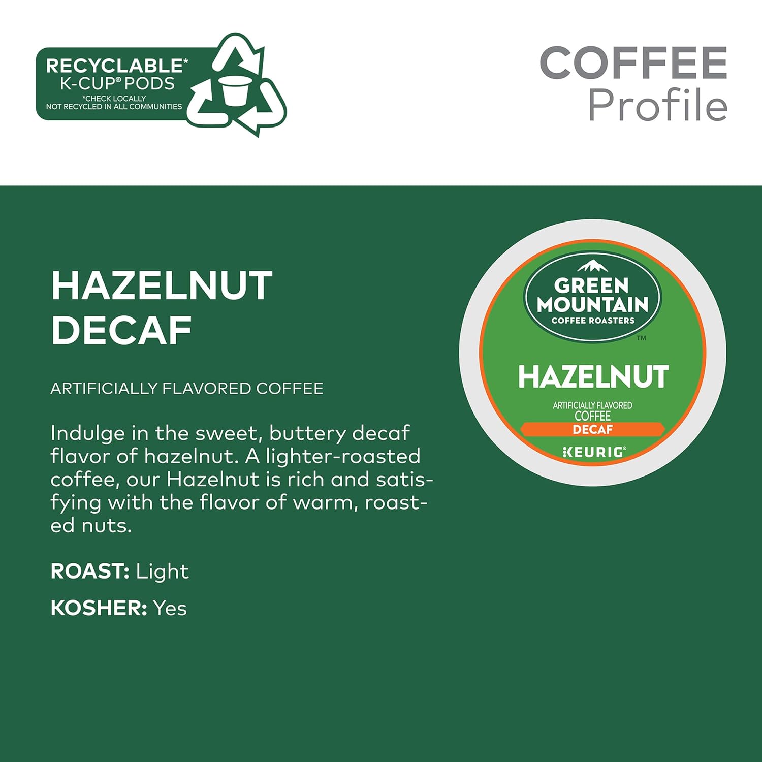 Green Mountain Coffee Roasters Caramel Vanilla Cream Keurig Single-Serve K-Cup pods, Light Roast Coffee, 72 Count (6 Packs of 12)