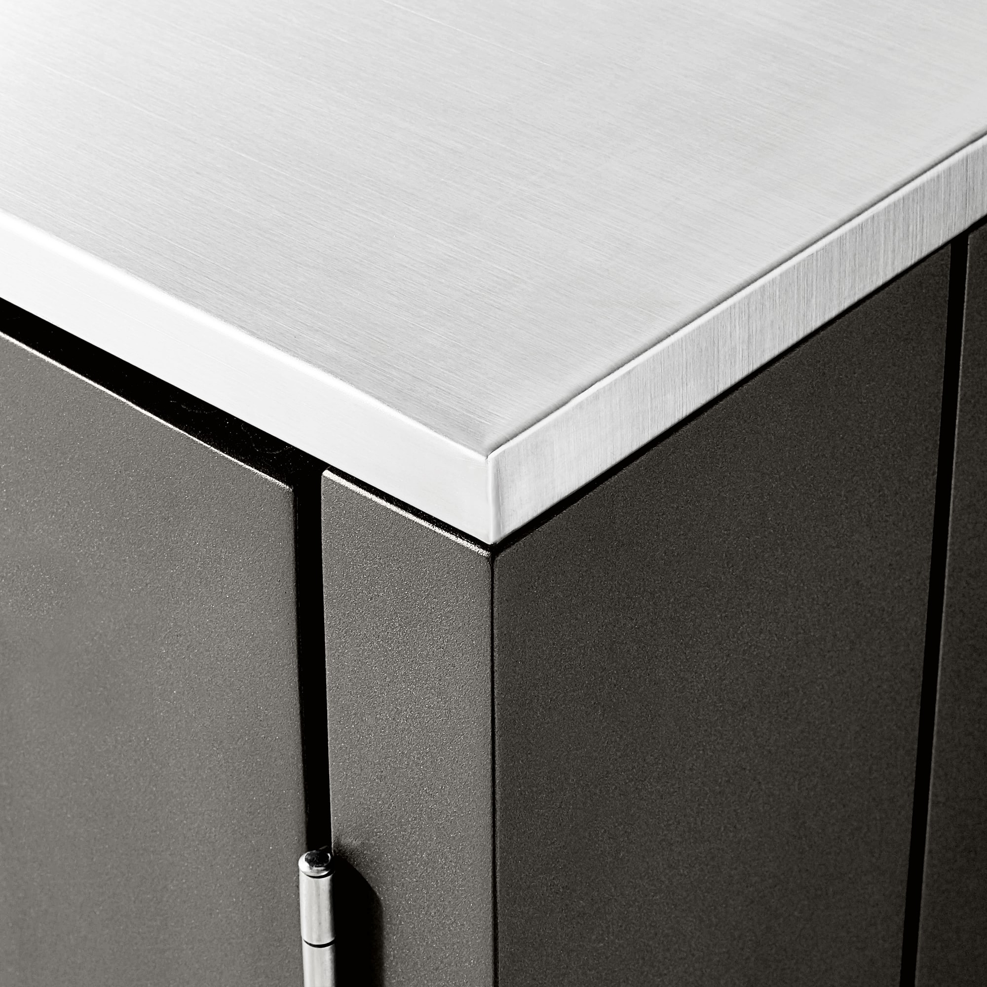 Larnaca Outdoor Slate Grey Metal 2-Door Cabinet (54.5