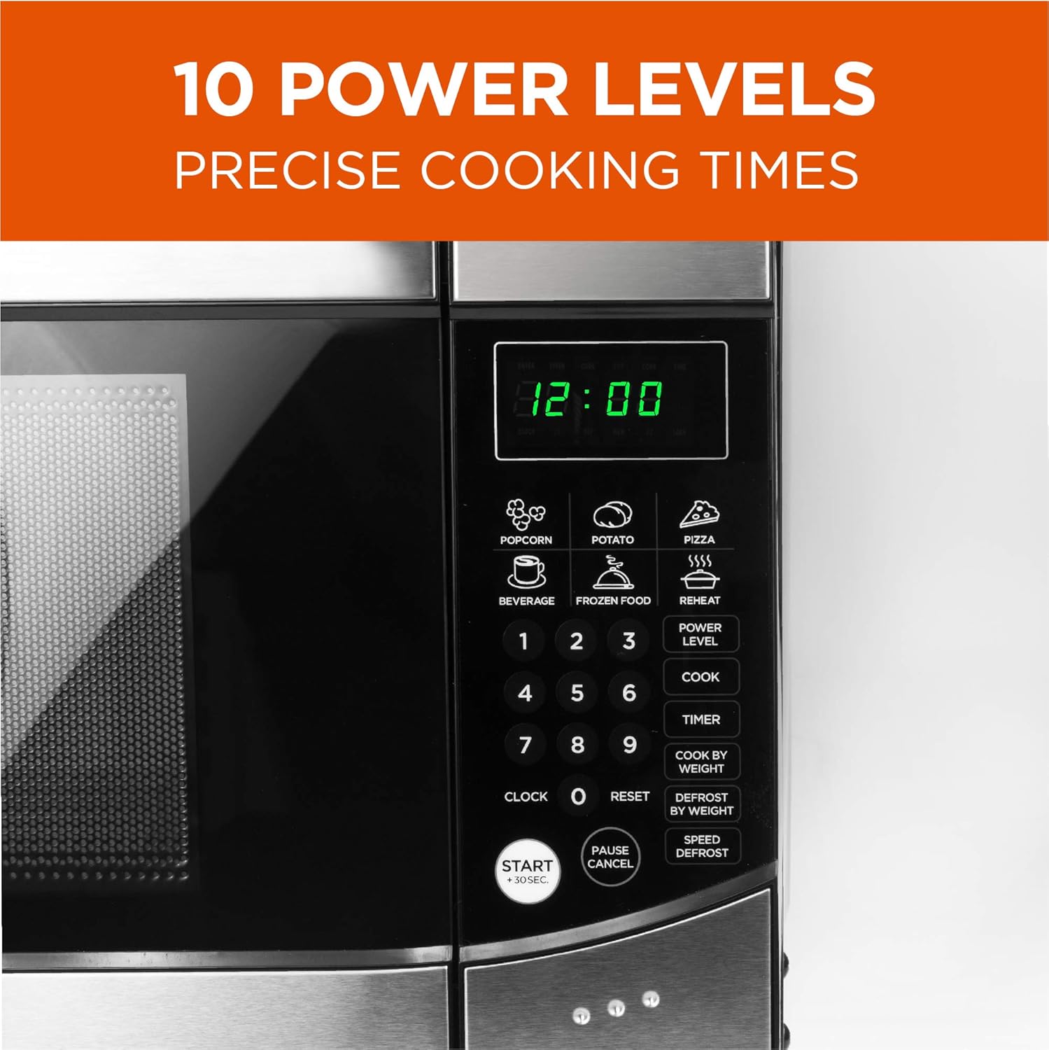 COMMERCIAL CHEF 0.6 Cubic Foot Microwave with 6 Power Levels, Small Microwave with Grip Handle, 700W Countertop Microwave with 30 Minute Timer and Mechanical Dial Controls, White