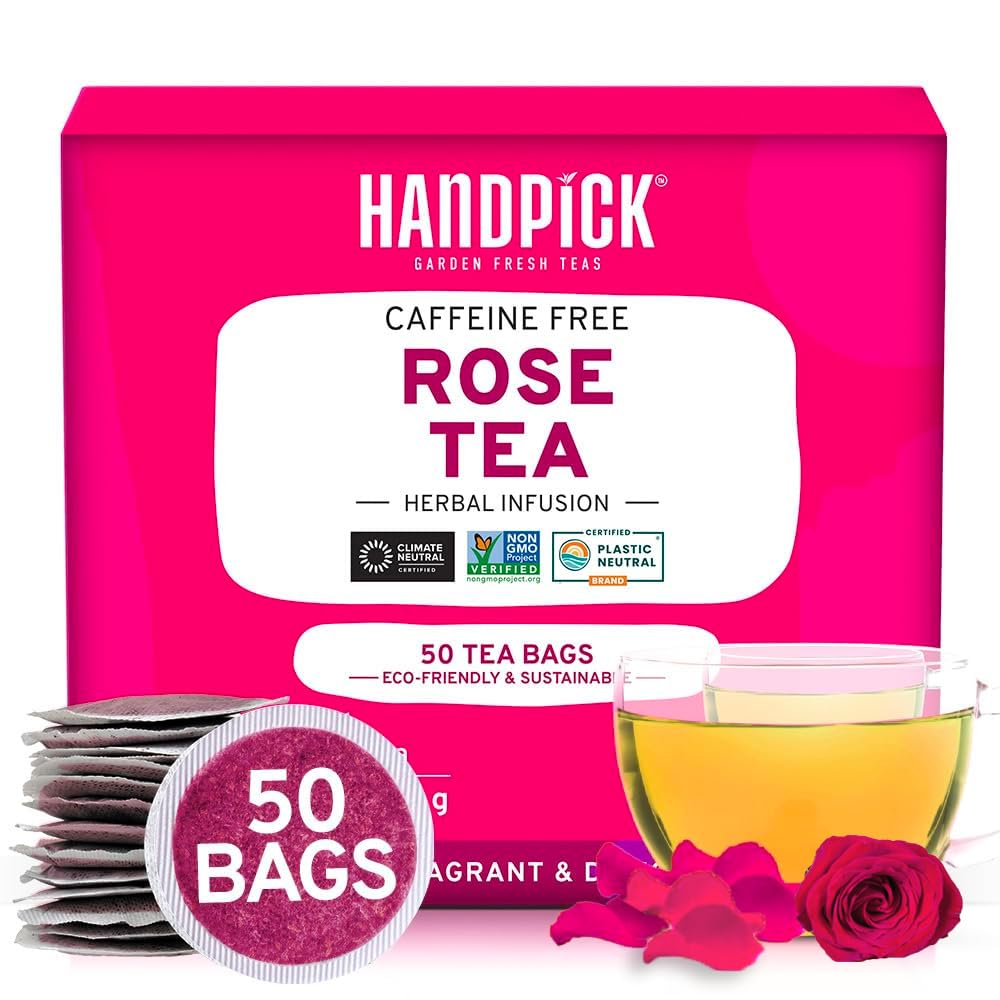 HANDPICK, Peppermint Tea, Eco-Conscious Tea Bags - 100 Count | Caffeine Free, Non-GMO | Minty, Fresh & Cool flavor | Direct From Source