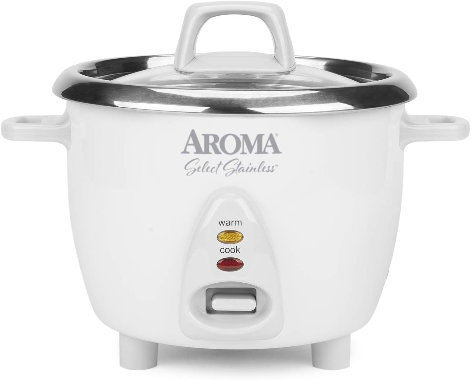 AROMA® 6-Cup(cooked) / 1.3Qt. Select Stainless™ Rice Cooker, Stainless Steel Inner Pot (ARC-753SG)