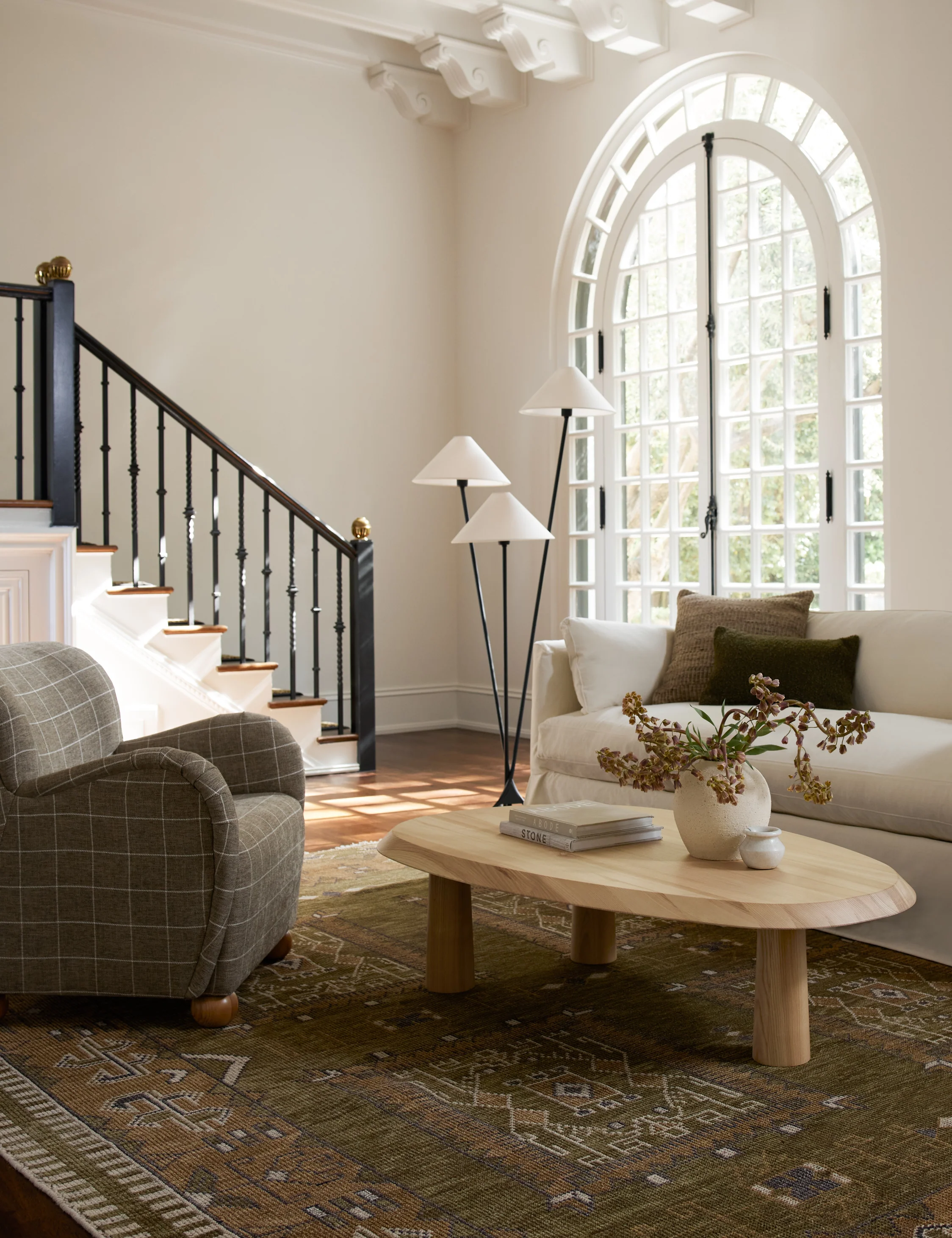 Cedar Floor Lamp Contemporary Standing Lamp by for Living Room or Bedroom