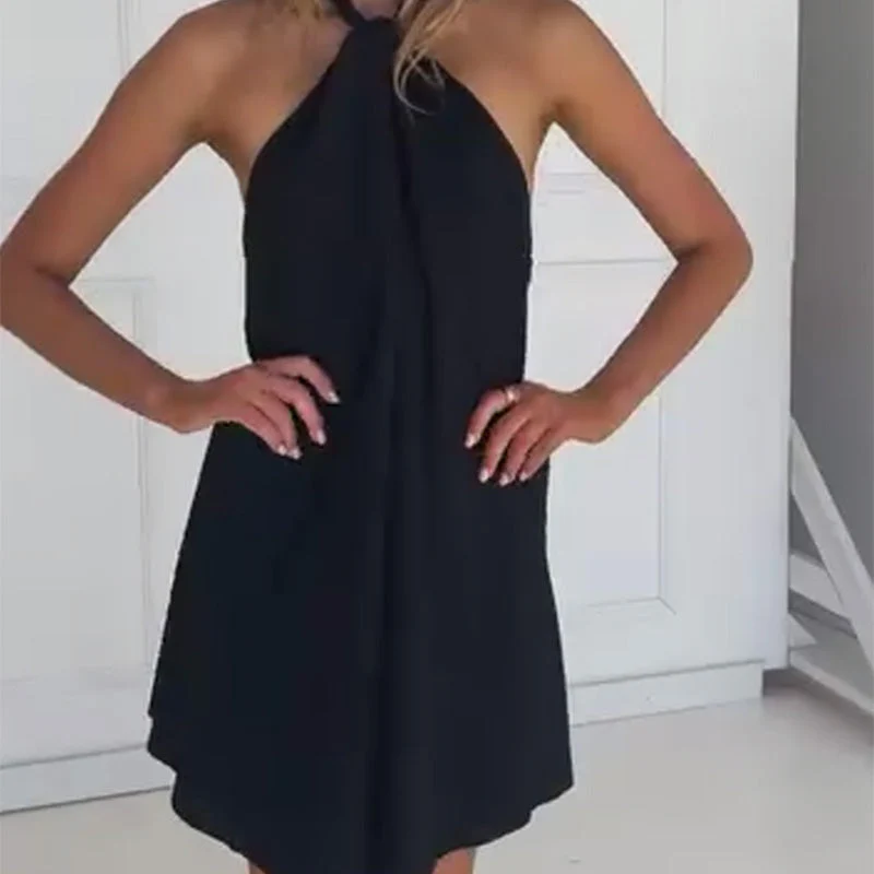 🔥New Arrival 2025🔥Halter Backless A-Line Mini Dress