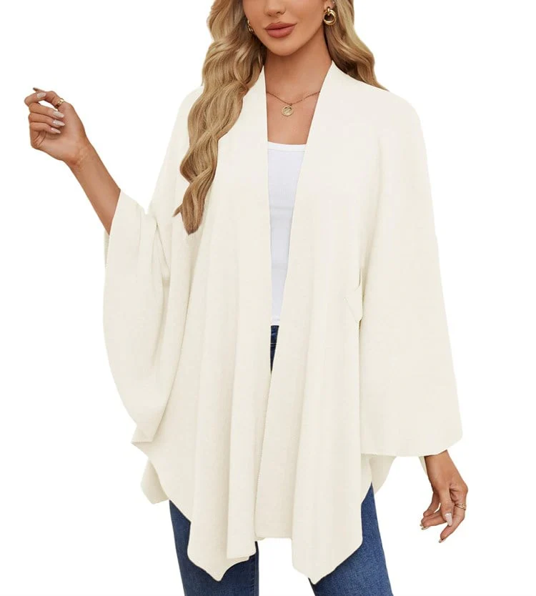🔥Last Day Sale 49%🔥Elegant Shawl Wraps Soft Open Front Poncho Sweater