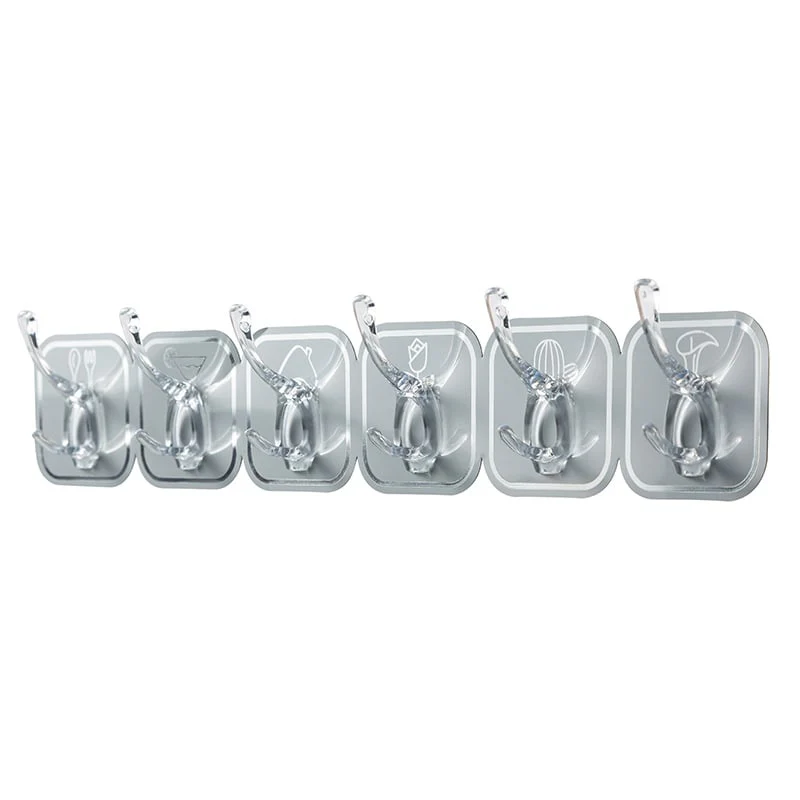 🔥Last Day Sale 49%🔥MULTIFUNCTIONAL TRANSPARENT 6 HOOKS
