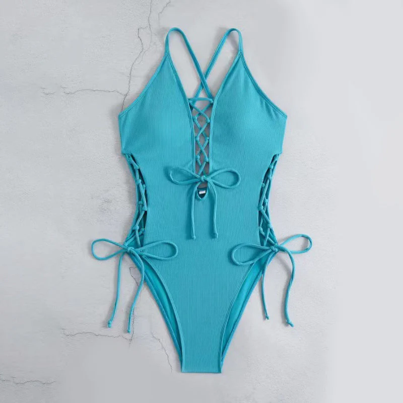 🔥New Arrival 2025🔥Women's Sexy V-Neck One Piece Swimsuit