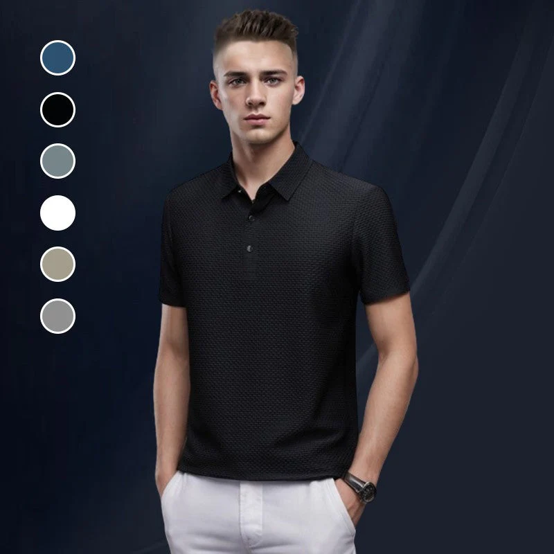 Men's Quick Dry Breathable Silk Polo Shirt