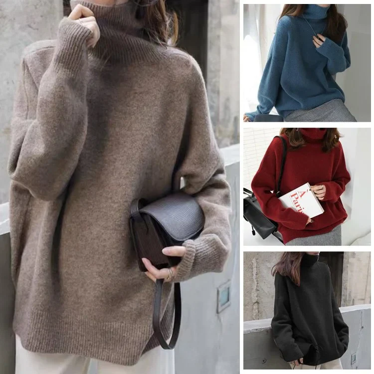 🔥HOT SALE 🔥Women's Loose Fit Turtleneck Sweater
