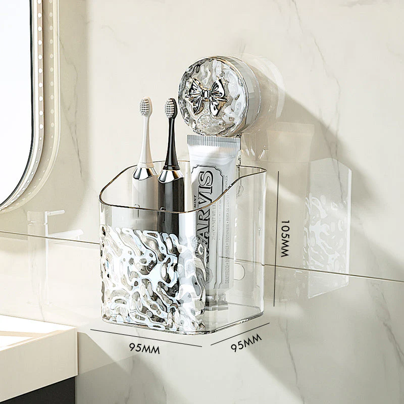 💥Light Luxury Style Glacier Pattern Suction Cup Shelf