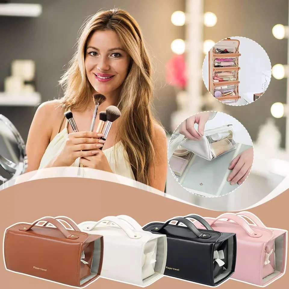 Leather Waterproof Cosmetic Bag