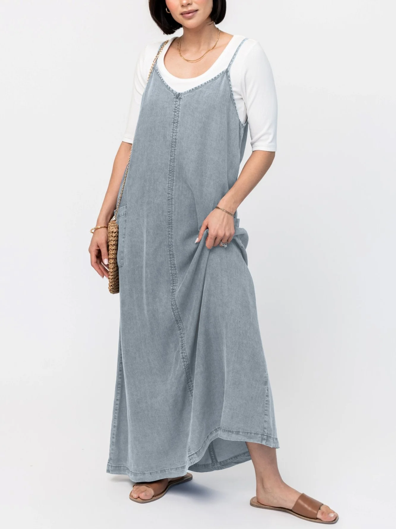 🔥Last Day Sale 49%🔥Women's Denim Maxi Jumper Dress