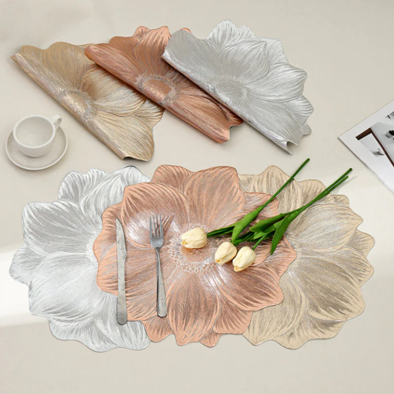🌸Lotus-Shaped Heat-Resistant and Washable Placemat