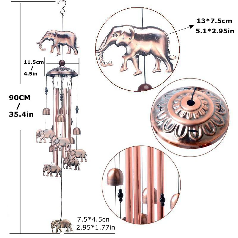 💥Last Day Sale 50% Off🎁 Pure Hand-made Copper Horse Wind Chimes