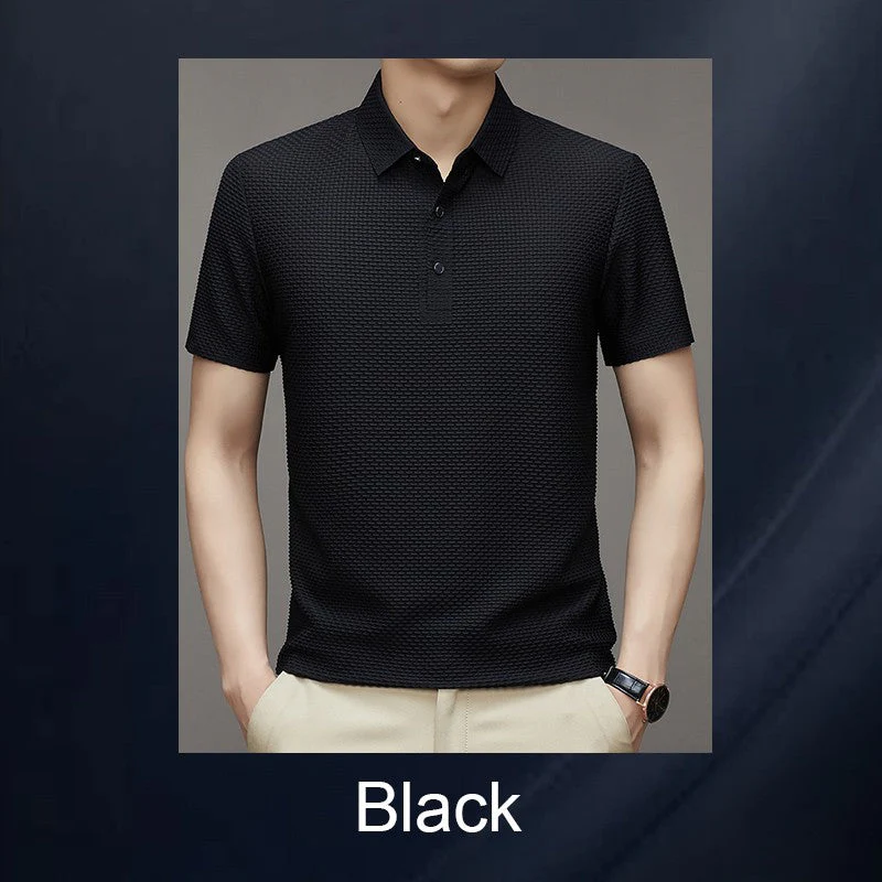 Men's Quick Dry Breathable Silk Polo Shirt