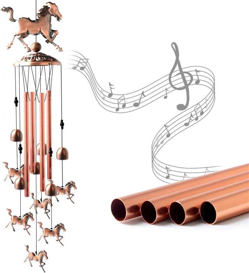 💥Last Day Sale 50% Off🎁 Pure Hand-made Copper Horse Wind Chimes
