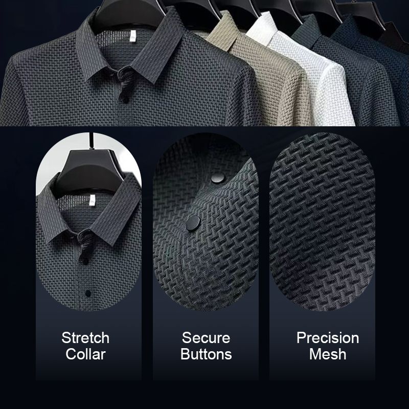 Men's Quick Dry Breathable Silk Polo Shirt
