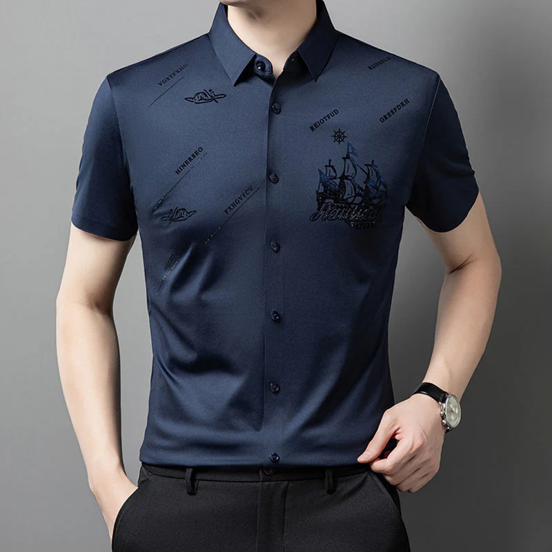 🔥Last Day Sale 49%🔥Men's Business Short Sleeves Button Down Shirt