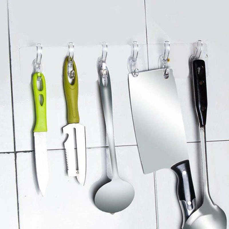🔥Last Day Sale 49%🔥MULTIFUNCTIONAL TRANSPARENT 6 HOOKS