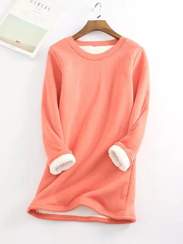 ❄Get ready for the cold season❄Women‘s NEW Casual Cotton Round Neck Solid Sweatshirt🙋‍♀️