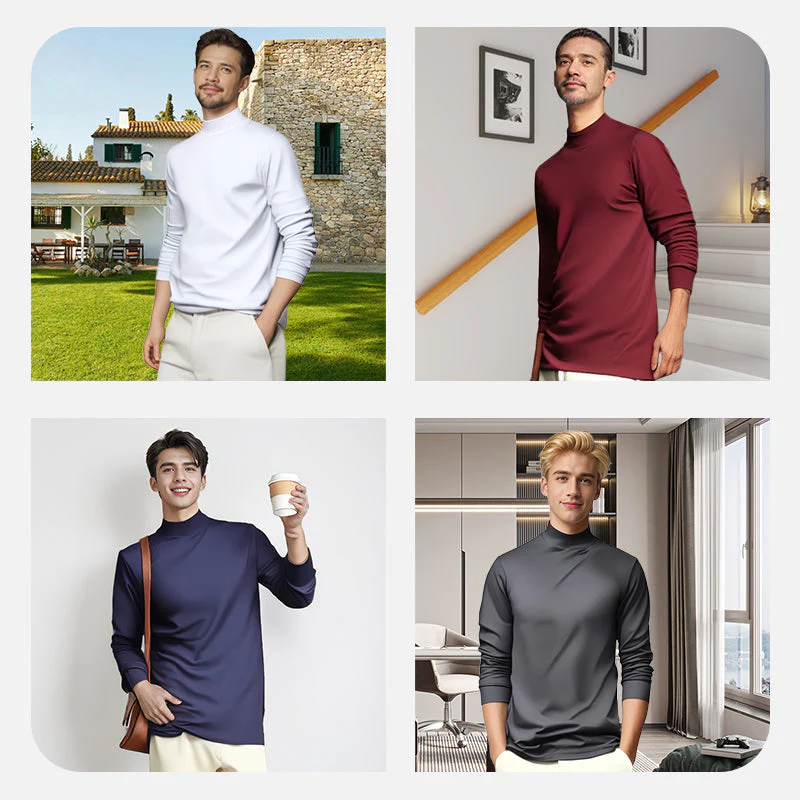 🔥Last Day Sale 49%🔥Men's Mercerized Cotton Stretch Warm And Comfortable Base Layer shirt