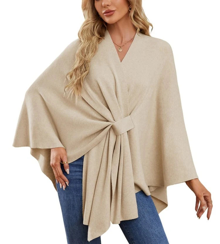 🔥Last Day Sale 49%🔥Elegant Shawl Wraps Soft Open Front Poncho Sweater
