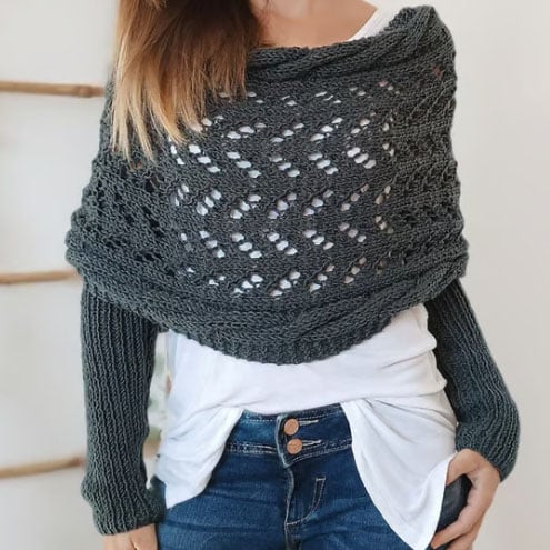 🔥Last Day Sale 49%🔥🧶Women's Knitted Double Sleeve Scarf🧣