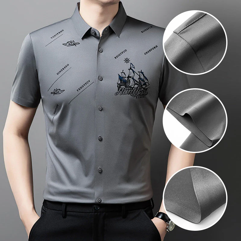 Men's Business Short Sleeves Button Down Shirt